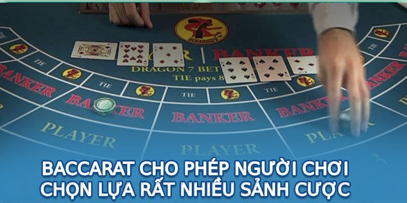 Baccarat cho phép người chơi chọn lựa rất nhiều sảnh cược